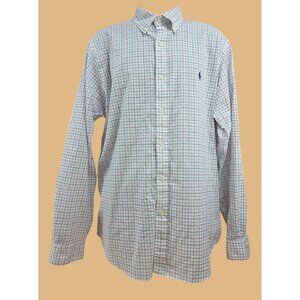Ralph Lauren Mens Checkered Dress Shirt XL
